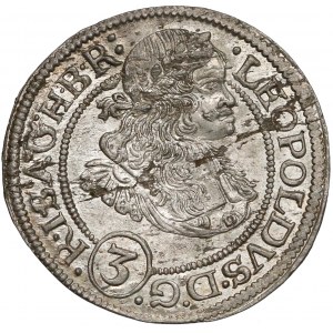 Śląsk, Leopold I, 3 krajcary 1670 SHS, Wrocław