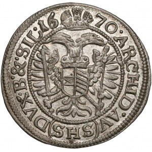 Śląsk, Leopold I, 3 krajcary 1670 SHS, Wrocław