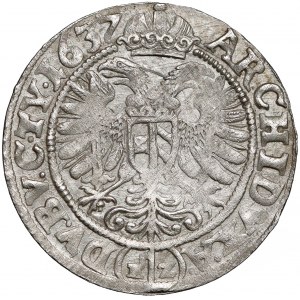 Śląsk, Ferdynand II, 3 krajcary 1637 HZ, Wrocław