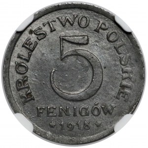 Królestwo Polskie, 5 fenigów 1918