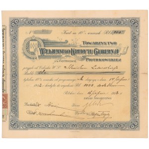 Piotrków, TWK Gubernji Piotrkowskiej, Kwit na 100 rub 1912