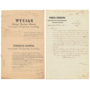 Siedlce, Towarzystwo Kredytowe Ziemskie, dokumenty z 1869 r. (2szt)