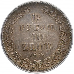 1-1/2 rubla = 10 złotych 1836 HГ, Petersburg - bardzo ładne