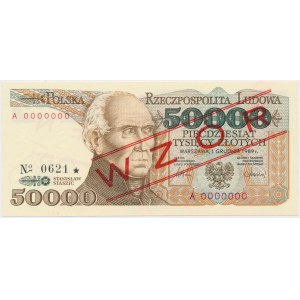 50.000 złotych 1989 - WZÓR - A 0000000 - No.0621