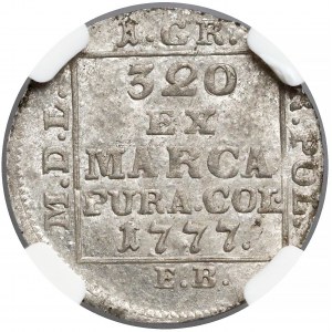 Poniatowski, Grosz srebrny 1777 EB - rzadki