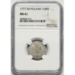 Poniatowski, Grosz srebrny 1777 EB - rzadki