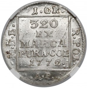 Poniatowski, Grosz srebrny 1772 AP - bardzo rzadki