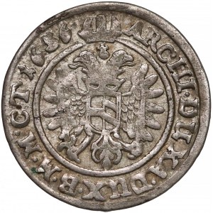 Śląsk, Ferdynand III, 3 krajcary 1656, Wrocław - małe pop. - rzadkie