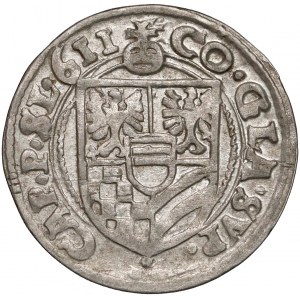 Śląsk, Karol II, 3 krajcary 1611, Oleśnica - błąd CAP.P.SL