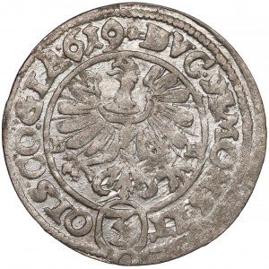 Śląsk, Henryk Wacław i Karol Fryderyk, 3 krajcary 1619 BH, Oleśnica