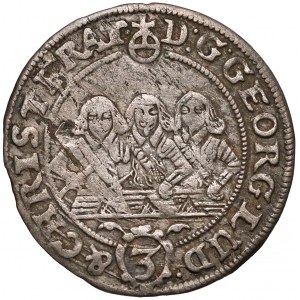 Śląsk, Trzej Bracia, 3 krajcary 1656, Brzeg