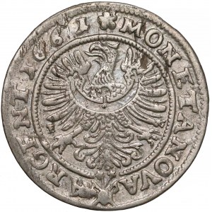 Śląsk, Ludwik IV legnicki, 3 krajcary 1661 EW, Brzeg - przebite serce