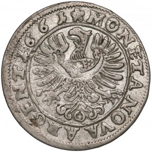 Śląsk, Chrystian wołowski, 3 krajcary 1661 EW, Brzeg - bez znaku