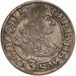 Śląsk, Chrystian wołowski, 3 krajcary 1668 CB, Brzeg - data NIErozdzielona