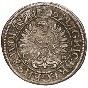 Śląsk, Chrystian wołowski, 3 krajcary 1669 CB, Brzeg - SIL / WOLAV