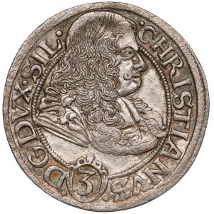 Śląsk, Chrystian wołowski, 3 krajcary 1669 CB, Brzeg - SIL / WOLAVI
