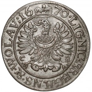 Śląsk, Chrystian wołowski, 3 krajcary 1670 CB, Brzeg - rozetki