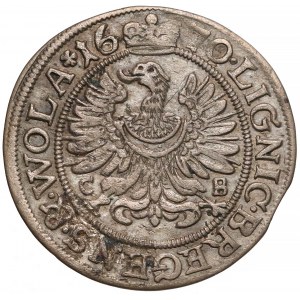Śląsk, Chrystian wołowski, 3 krajcary 1670 CB, Brzeg - WOLA *
