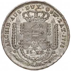 Zabór austriacki, Oświęcimsko-Zatorskie, 15 krajcarów 1775 CA