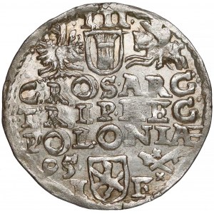 Zygmunt III Waza, Trojak Wschowa 1595 - z kratką - piękny