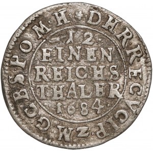 Niemcy, Brandenburgia - Prusy, Fryderyk Wilhelm I, 1/12 Talara Berlin 1684