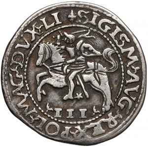 Zygmunt II August, Trojak Tykocin 1565 - Szyderczy - rzadki