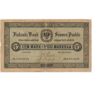 Finland, 5 Markkaa 1886