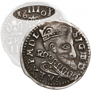 Zygmunt III Waza, Trojak Lublin 1601 - data U GÓRY - rzadkość