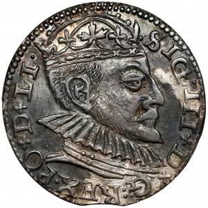 Zygmunt III Waza, Trojak Ryga 1590 - duża głowa - rzadki