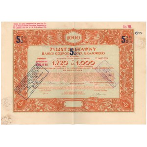 BGK, List zastawny na 1.000 franków 1933 (1.720 zł)