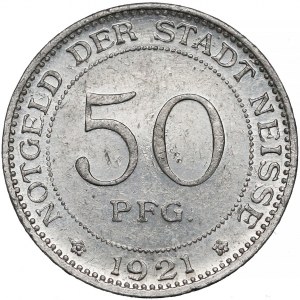Nysa (Neisse), 50 fenigów 1921 - Dwór Biskupi 