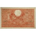 Belgia, 100 francs = 20 belgas (1944) SPECIMEN