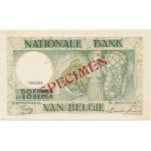 Belgium, 50 Francs = 10 Belgas ND (1935-1947) SPECIMEN