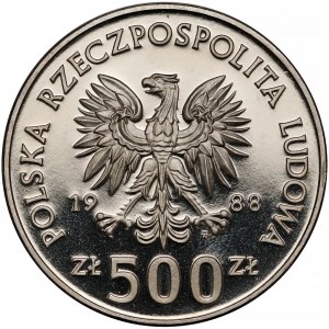 Próba NIKIEL 500 złotych 1988 MŚ w Piłce Nożnej Włochy