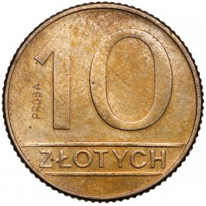 Próba MOSIĄDZ 10 złotych 1989 - nakład 10 sztuk - rzadkość