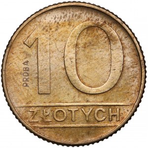 Próba MOSIĄDZ 10 złotych 1989 - nakład 10 sztuk - rzadkość