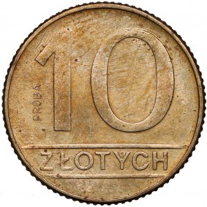 Próba MOSIĄDZ 10 złotych 1989 - nakład 10 sztuk - rzadkość