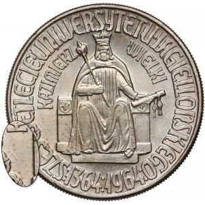 Próba CuNi 10 złotych 1964 Kazimierz Wielki - BEZ napisu PRÓBA