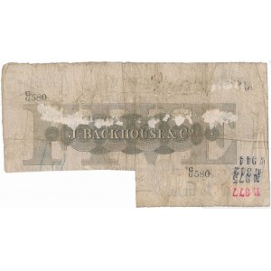 Great Britain, Darlington Bank 5 Pounds 1886 - canceled