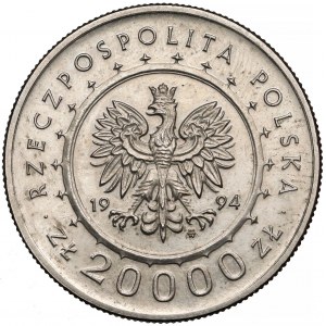 Próba MIEDZIONIKIEL 20.000 złotych 1994 - Pałac w Łazienkach - RZADKOŚĆ