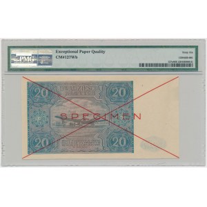 20 złotych 1946 - SPECIMEN - A - druk w kolorze NIEBIESKIM