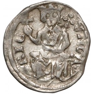 Węgry, Bela IV (1235-1270), Denar - Baranek / Król na tronie