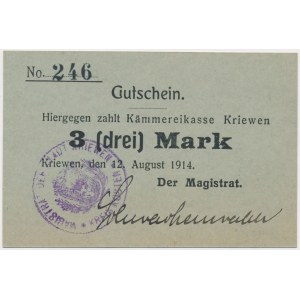 Kriewen (Krzywiń), 3 mk 1914 spłaszczone nawiasy