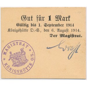 Konigshutte (Królewska Huta), 1 mk 1914
