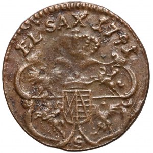 August III Sas, Szeląg Gubin 1751 - litera S - ładny