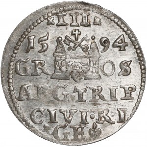 Zygmunt III Waza, Trojak Ryga 1594 - LI x