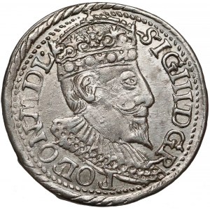 Zygmunt III Waza, Trojak Olkusz 1598 - wykruszone P 