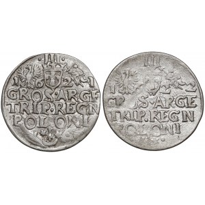 Zygmunt III Waza, Trojaki Kraków 1621 i 1622 (2szt)