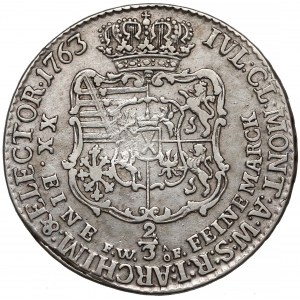 Saksonia, Fryderyk Chrystian, 2/3 talara 1763 FWóF, Drezno