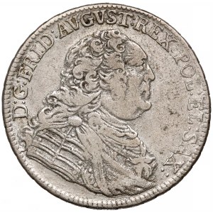 August III Sas, Gulden (2/3 talara) 1763 FWóF, Drezno - rzadki